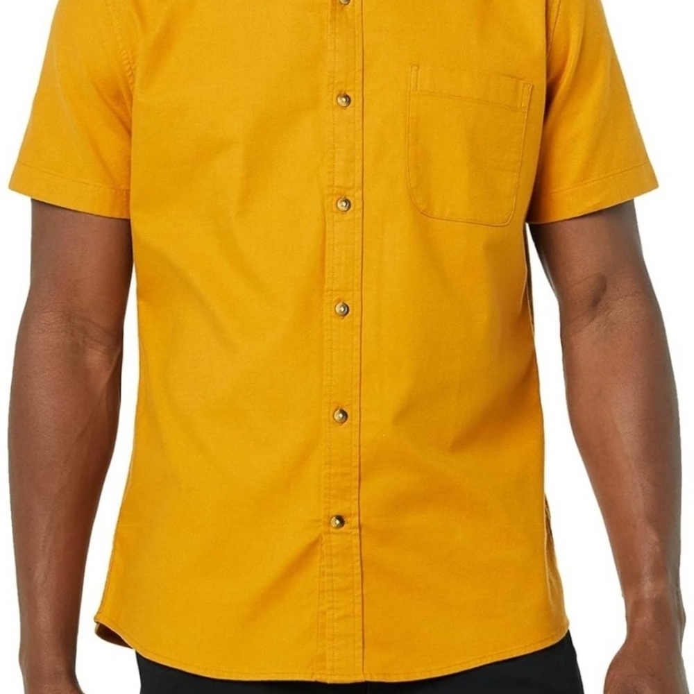 Goodthreads Men's Yellow Short Sleeve Shirt